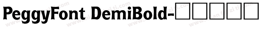 PeggyFont DemiBold字体转换